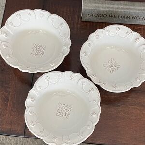 Juliska Jardins du Monte Set of 3 Cereal Bowls